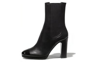 CHANEL Short Chelsea Boots Women's Black