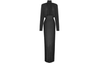 SAINT LAURENT SS23 Long-Sleeved Dresses Women's Black