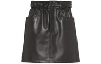 MIU MIU Leather Short Skirts Women's Black
