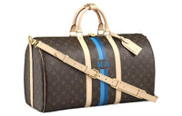 LOUIS VUITTON Keepall Canvas Portable Travel Bag Men's Brown