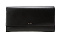 SAINT LAURENT Cow Leather Clutch Women's Black