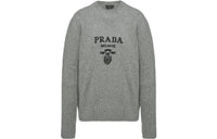PRADA Logo-intarsia Wool-cashmere Jumper
