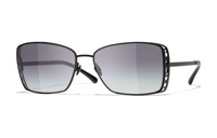 CHANEL Square Sunglasses Unisex Black