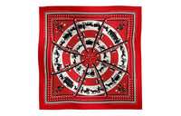 HERMES Silk Scarves Women's Red