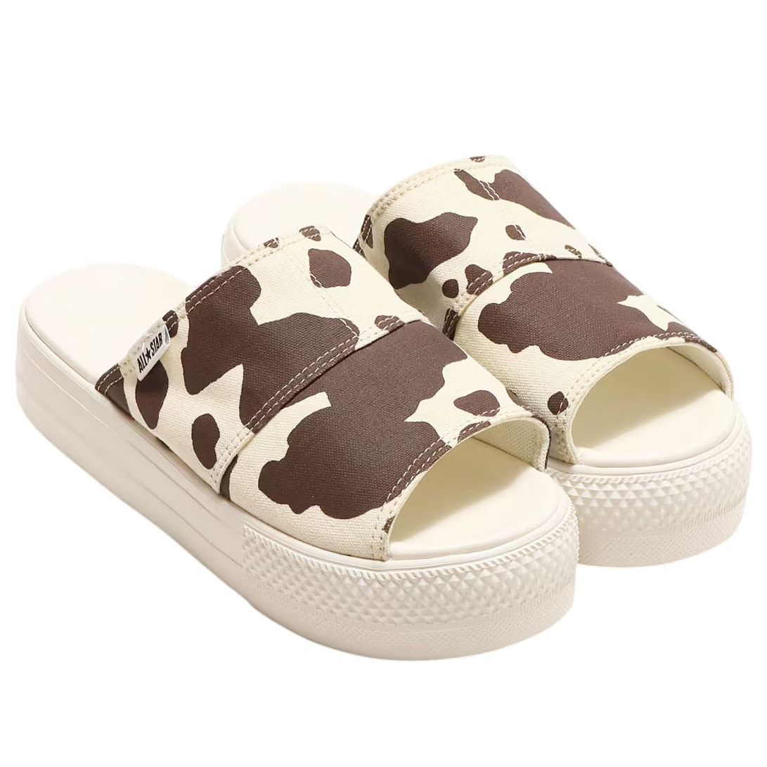 Converse All Star Platform Slides 'Cowspot Off-White' 31308340