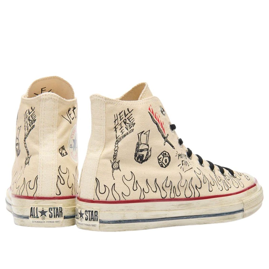 Converse x Stranger Things 5 All Star Aged 87 HC Hi 'Natural' 31317091