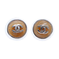 CHANEL 2000 Cc Button Clip on Earrings
