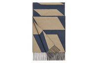 HERMES Knit Scarves Unisex Blue/Beige