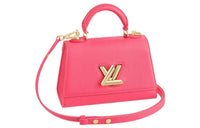 LOUIS VUITTON Twist Taurillon Leather Twisted Bag Shoulder Crossbody Handbag Women's Dragon Fruit Red