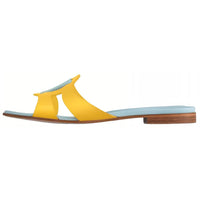 LOUIS VUITTON Isola Slide Slippers Women's Yellow Blue