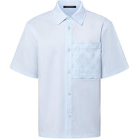 LOUIS VUITTON Flocked Short-Sleeved Cotton Shirt