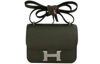HERMES Constance Epsom Leather Shoulder Bag Crossbody Bag Mini Women's C6 Vert De Gris Gray Green