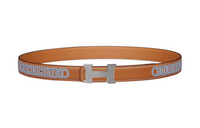 HERMES Constance Leather Belts Women's Brown/Indigo