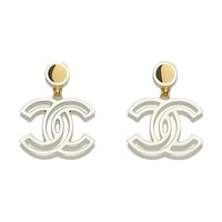 CHANEL Metal Earrings Women's Gold