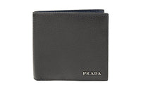 PRADA Calfskin Wallet Men's Black