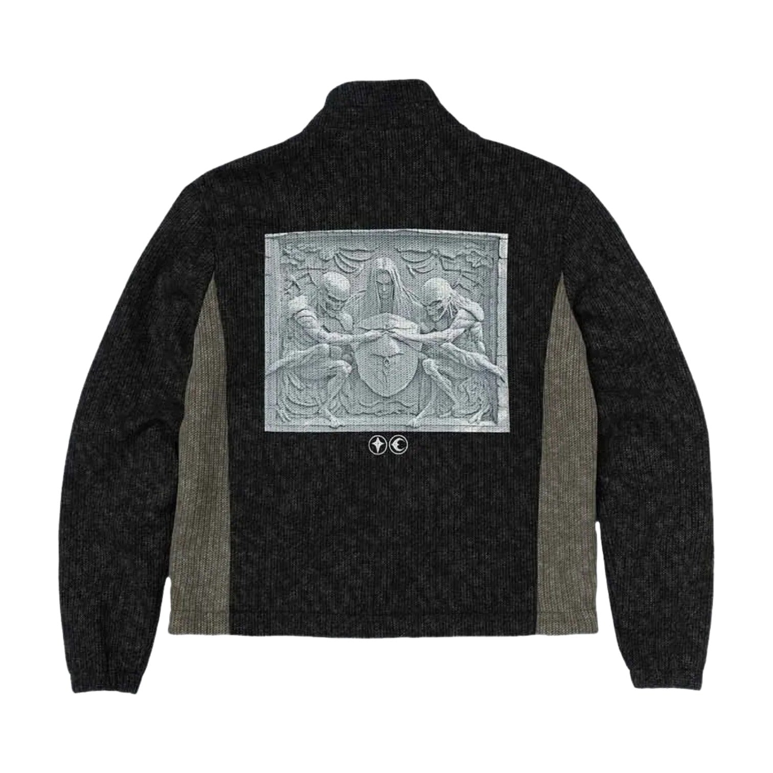Thug Club Devil Peace Patch Knit Jacket 'Black' TC25JK3203