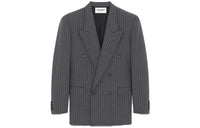 SAINT LAURENT Double-breasted Pinstripe Wool Blazer