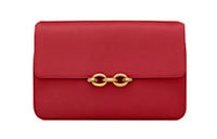 SAINT LAURENT LE MAILLON Smooth Cow Leather Shoulder Bag, Crossbody Bag Women's Cupid Red
