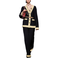 CHANEL 24 New Fall And Winter Arrivals Casual Pants Women's Black