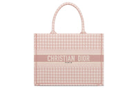 DIOR BookTote One Shoulder Large Capacity Handbag Tote Small Size Women's Pink/White
