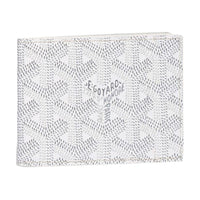 GOYARD Canvas Card Holder Unisex White
