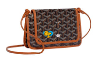 GOYARD Plumet Canvas With Leather Envelope Bag Handheld Shoulder Bag Crossbody Bag Small Size Unisex Brown/Blue