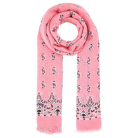 SAINT LAURENT Cashmere Knit Scarves Women's Pink