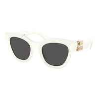 MIU MIU Acetate Square Sunglasses Women's White
