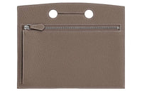 HERMES Togo Calfskin Clutch Women's 18 Gris Elephant Elephant Gray