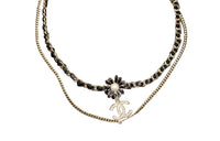 CHANEL Necklaces Women's Silver/Black