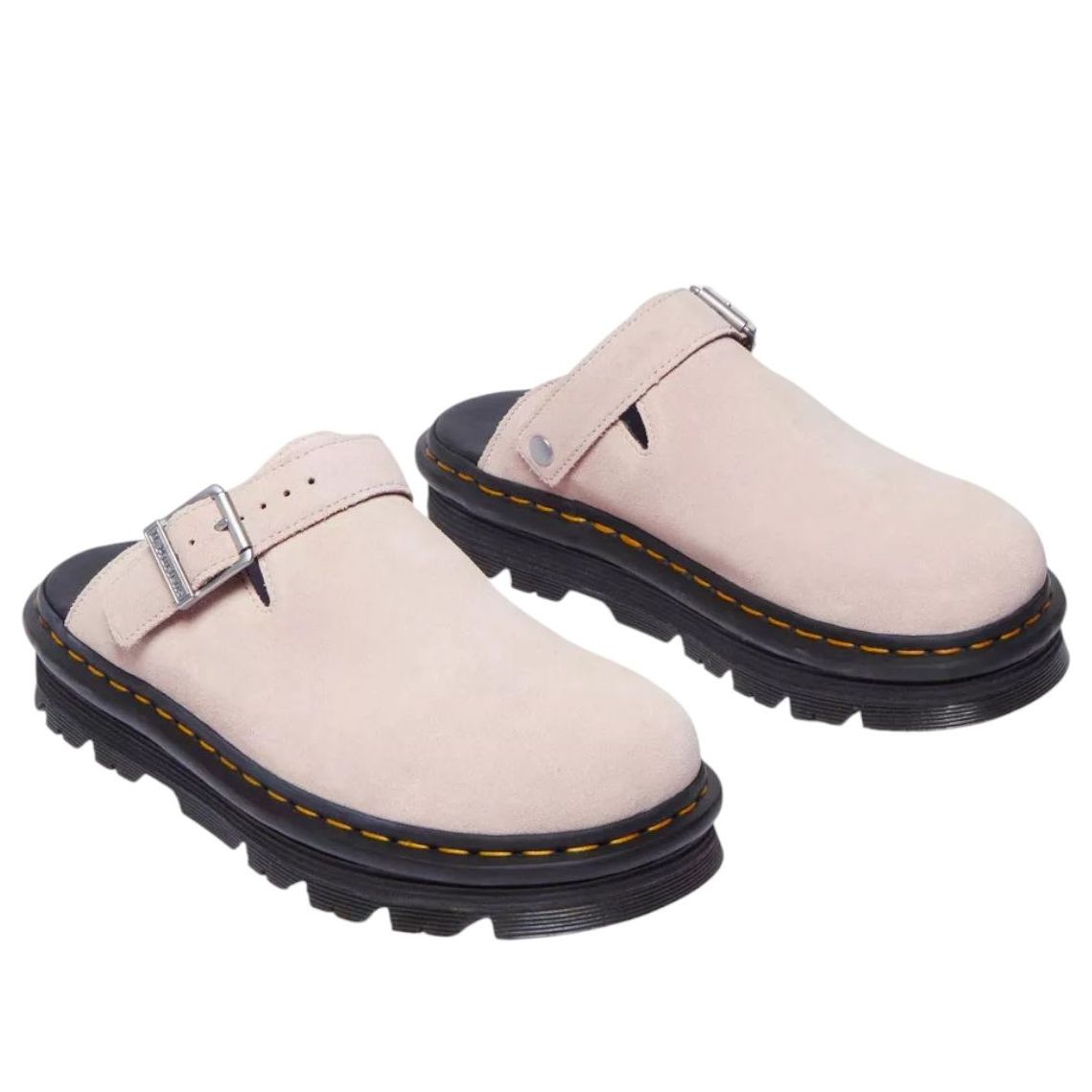 Dr. Martens Zebzag Suede Mules 'Powder Pink' 31937650