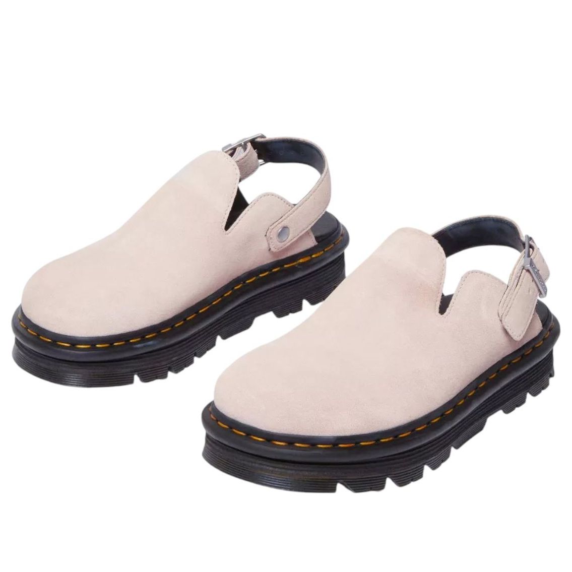 Dr. Martens Zebzag Suede Mules 'Powder Pink' 31937650