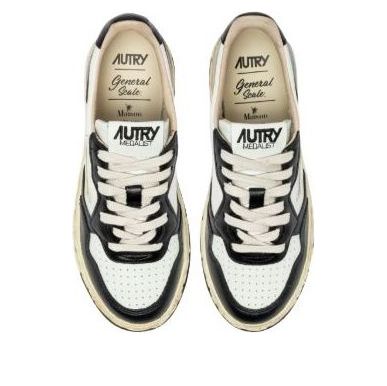 AUTRY × Maison MIHARA YASUHIRO General Scale Medalist Low Supervintage 'Black White' C15FW301-BLACK-WHITE