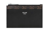CELINE Triomphe Lambskin Card Holder Men's Black