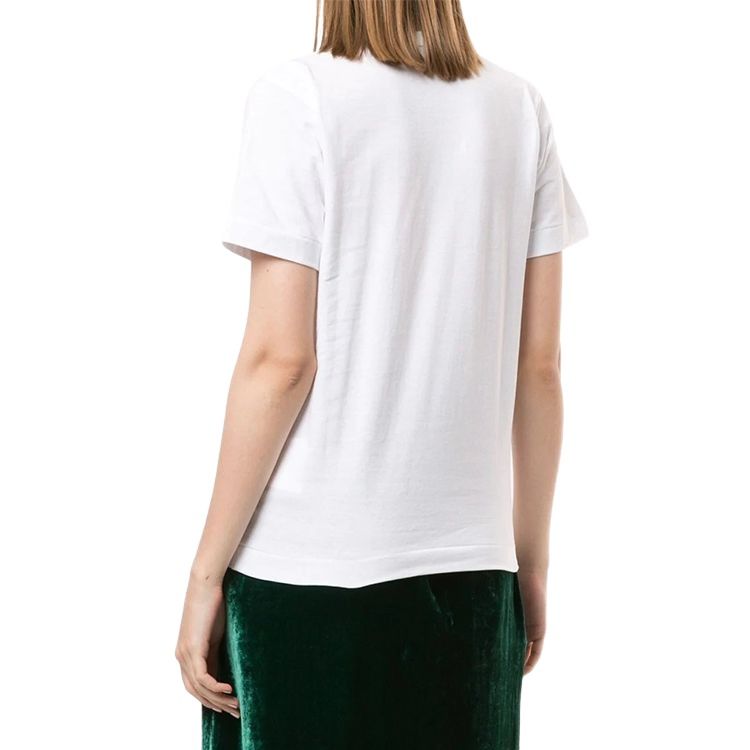 (WMNS) COMME des GARCONS PLAY FW25 Red Multi Logo Short-Sleeve T-Shirt 'White' AZ-T279-051-1