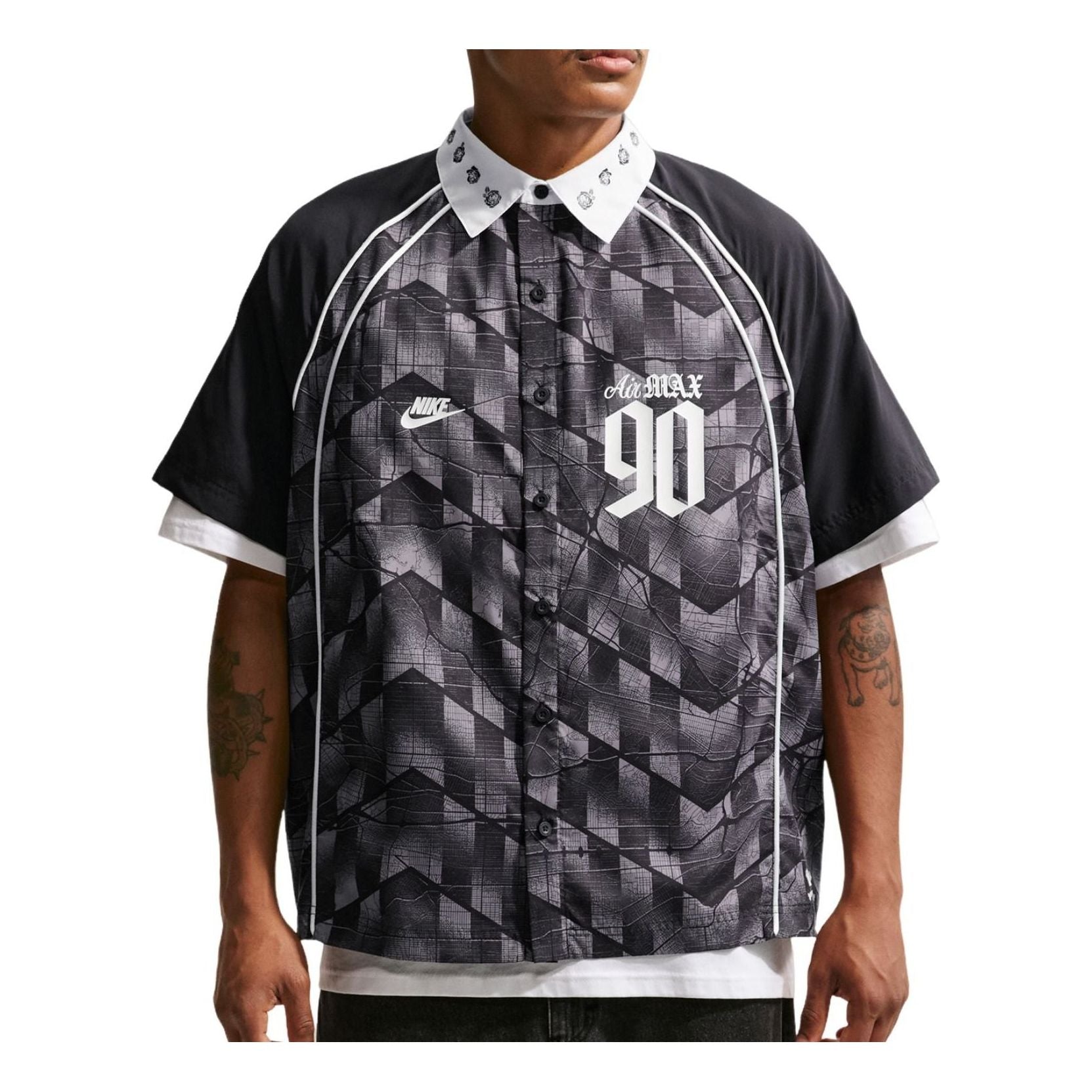 Nike SB Dri-FIT Bowler Skateboard Shirt 'Black White' IR8701-010