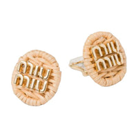 MIU MIU Metal Earrings Women's Brown