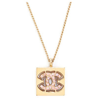 CHANEL Pre-Owned 2002  Plated CC Rhinestone Necklace