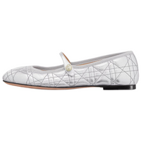 DIOR Dior Ballet Flat Mary Jane Shoes Women's Silver