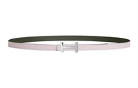 HERMES Comfortable Focus Silver Buckle Epsom Calfskin Double-Sided Leather Belt Women's Purple Width: 1.3cm