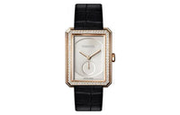 CHANEL BOY · FRIEND Collection Wrist Watch Manual Mechanical Movement Crocodile Leather Strap Silver Dial Women's