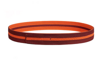HERMES Print Pattern Leather Belts Men's Brown Width: 3.8CM