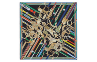 HERMES Silk Scarves Women's Black
