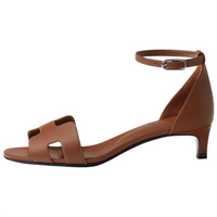 HERMES Joy Strap Sandals 4cm Women's Brown