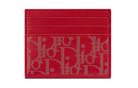 DIOR Cow Leather Card Holder Regular Men's Red