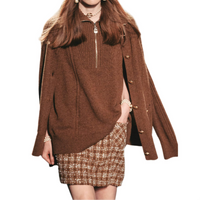 CHANEL 23 Advanced Handcrafted Collection 24 Fall And Winter Cashmere Sweater Women's Brown
