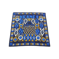 HERMES Silk Silk Scarves Women's Blue Yellow