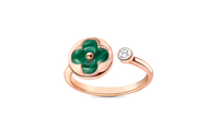 LOUIS VUITTON Color Blossom Mini Sun Ring Pink Gold Malachite And Diamond