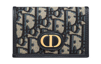 DIOR 30 Montaigne Jacquard Wallet Women's Blue
