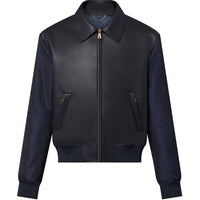 LOUIS VUITTON Leather Mix Blouson